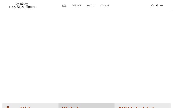 Screenshot of hamnbageriet.se