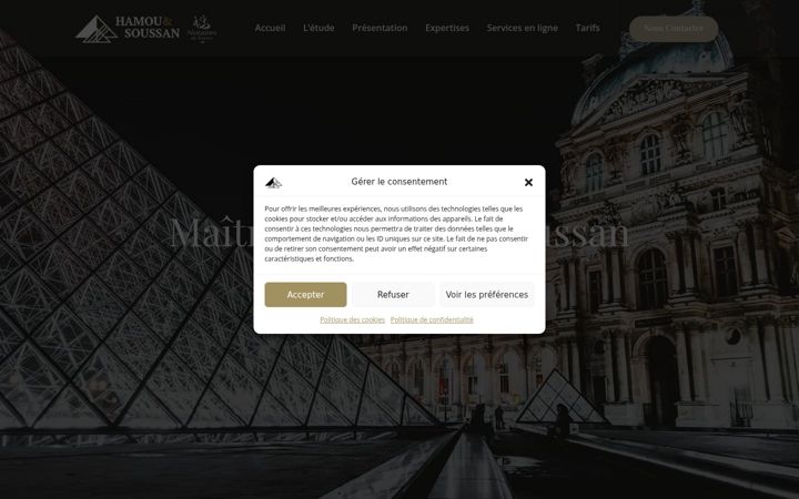 Screenshot of hamou-soussan.notaires.fr
