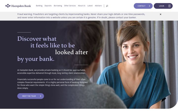 Screenshot of hampdenbank.com