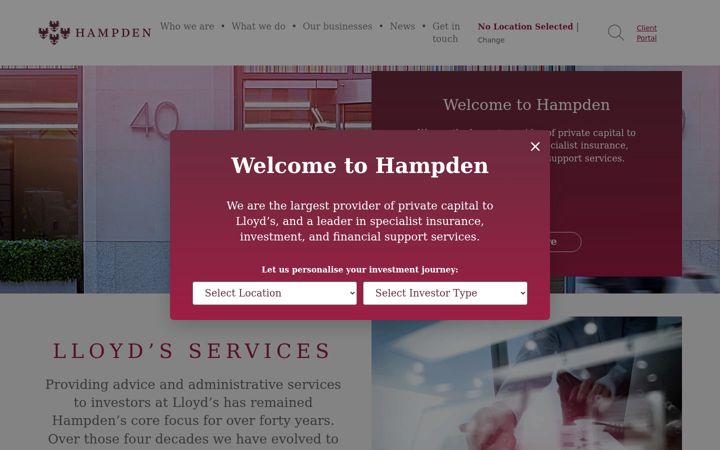 Screenshot of hampdencap.uk