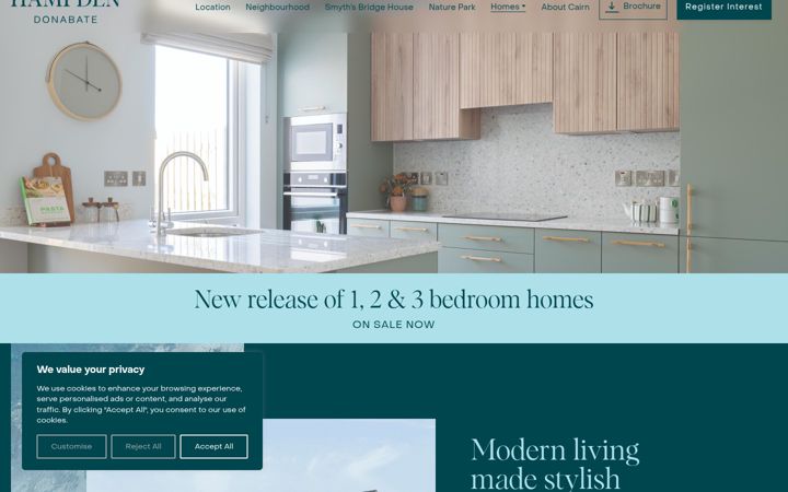 Screenshot of hampdenhill.ie