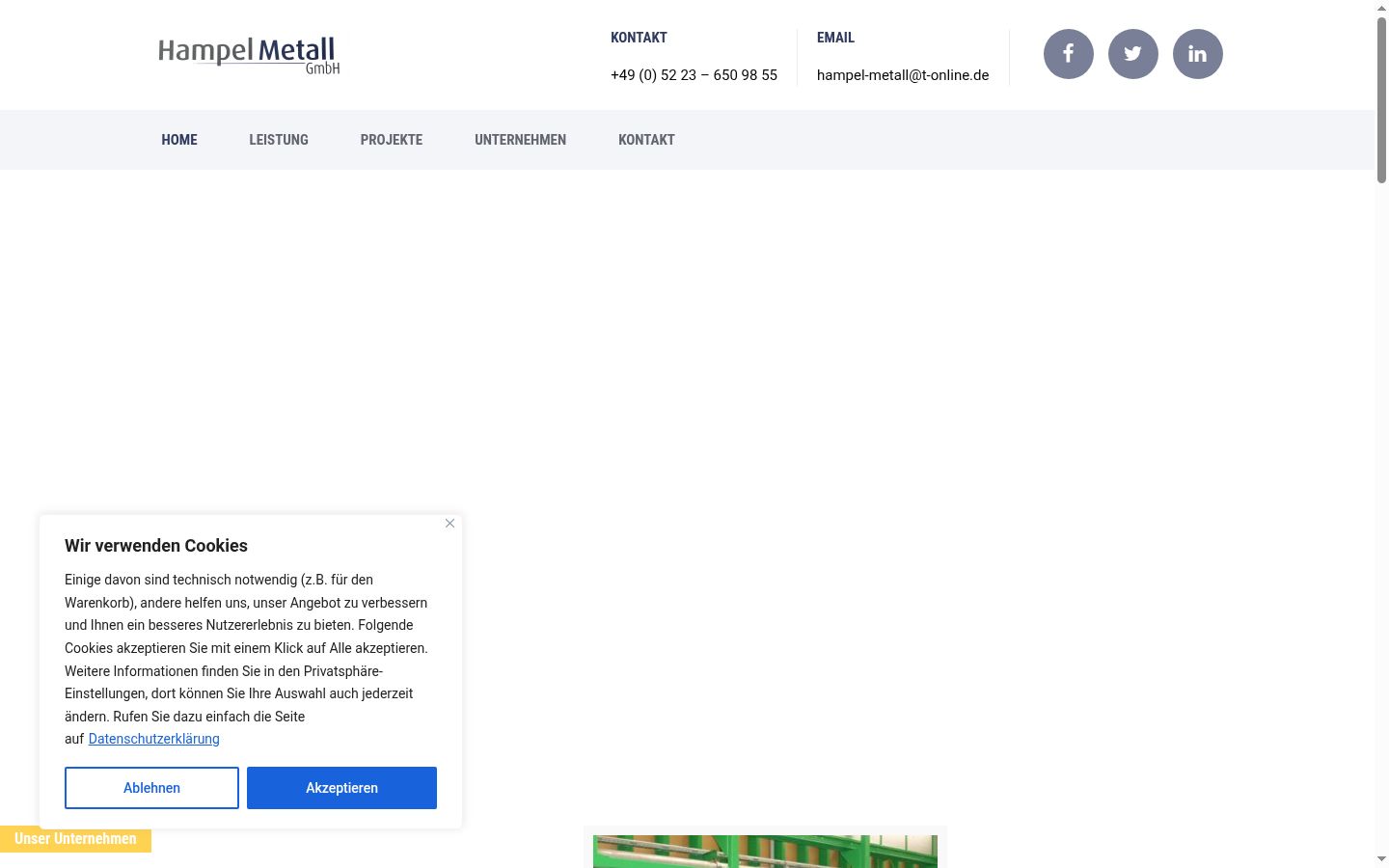Zrzut ekranu banera zgody wyświetlanego przed jakąkolwiek interakcją
