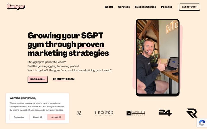 Screenshot of hamperagency.co.uk
