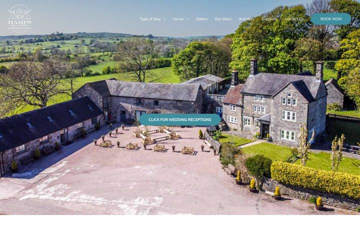 Screenshot of hampshallandbarn.co.uk