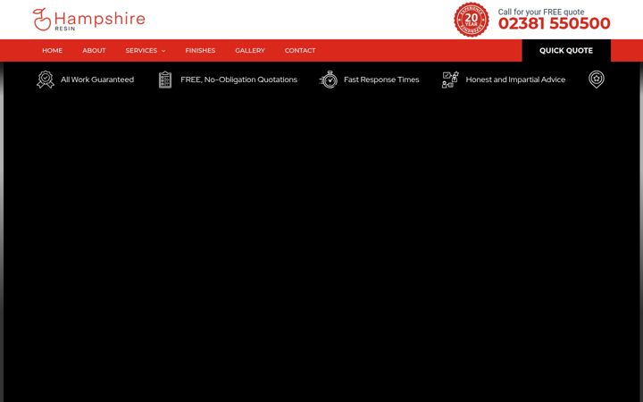 Screenshot of hampshireresin.uk