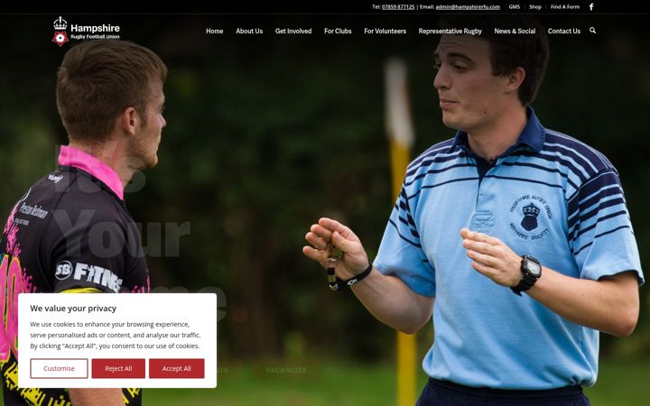 Screenshot of hampshirerfu.com