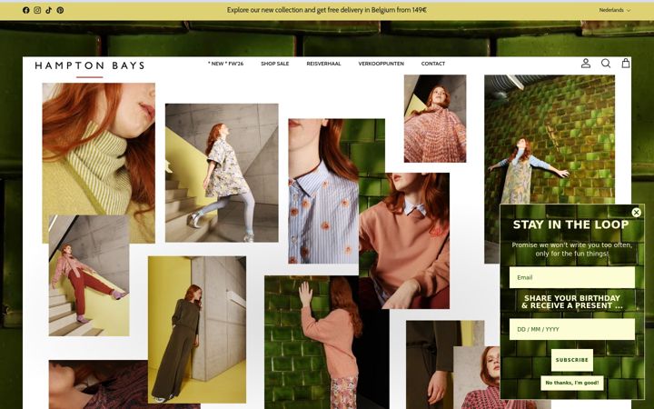 Screenshot of hamptonbays.be