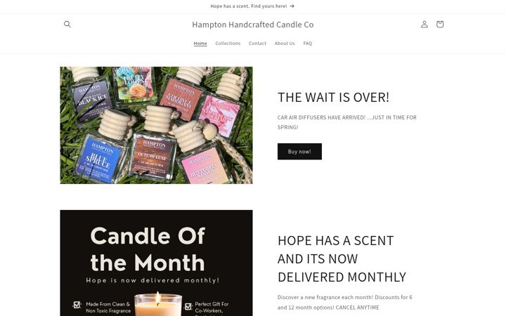 Screenshot of hamptonhandcrafted.com