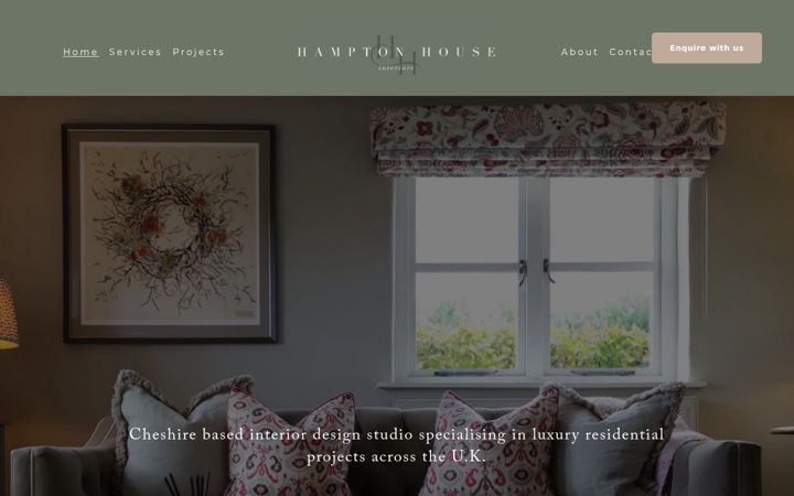 Screenshot of hamptonhouseinteriors.co.uk