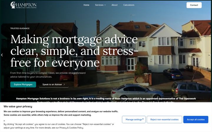 Screenshot of hamptonmortgagesolutions.co.uk