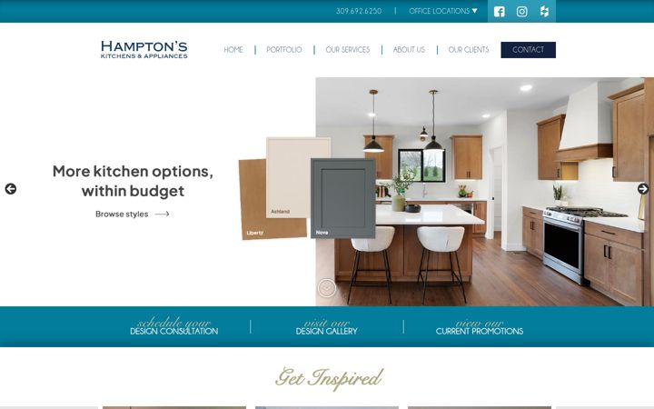 Screenshot of hamptonsshowrooms.com