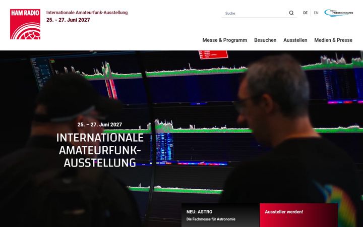Screenshot of hamradio-friedrichshafen.de