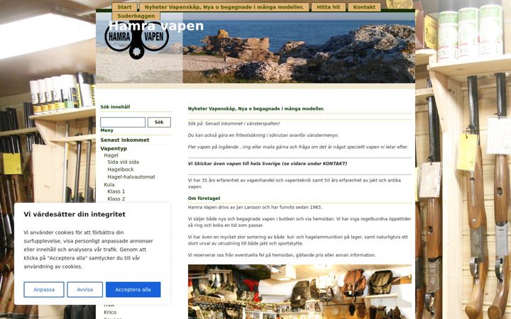 Screenshot of hamravapen.se