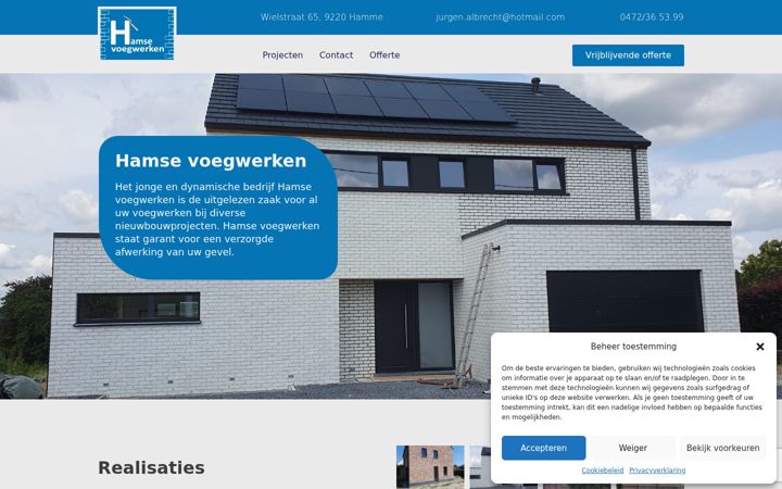 Screenshot of hamse-voegwerken.be