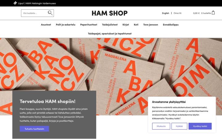 Screenshot of hamshop.fi