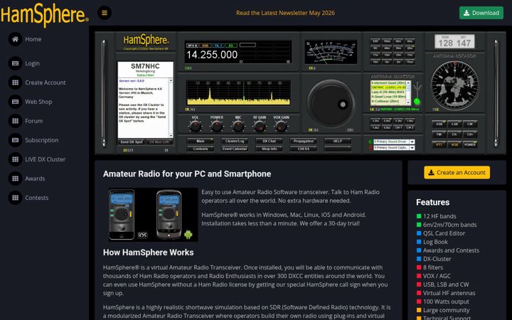Screenshot of hamsphere.com