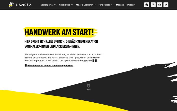 Screenshot of hamsta.de