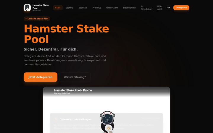 Screenshot of hamster-stake-pool.de