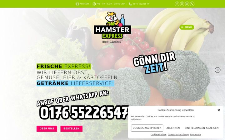 Screenshot of hamsterexpress.de