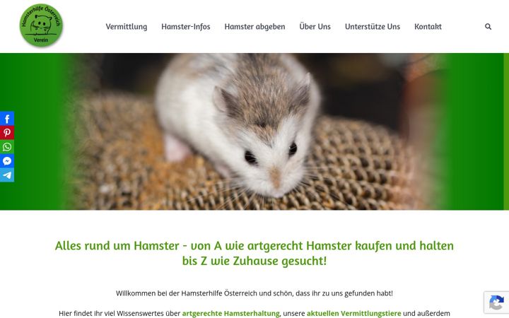 Screenshot of hamsterhilfe.at