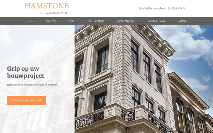 Screenshot of hamstonebv.nl