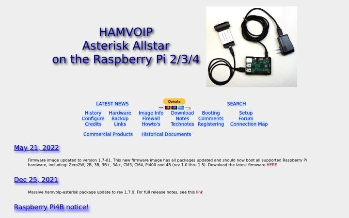 Screenshot of hamvoip.org