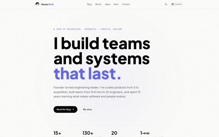 Screenshot of hamzaafridi.com