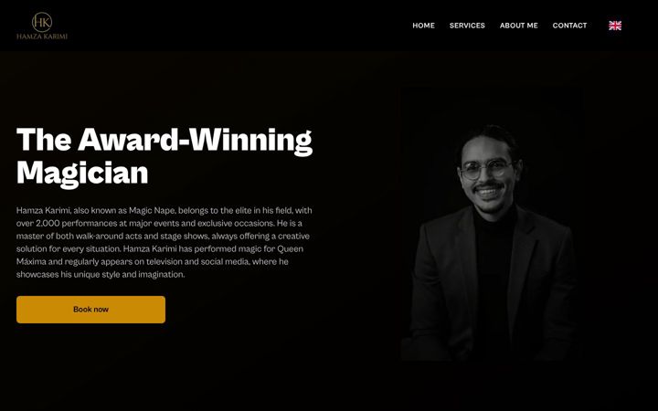 Screenshot of hamzakarimi.nl