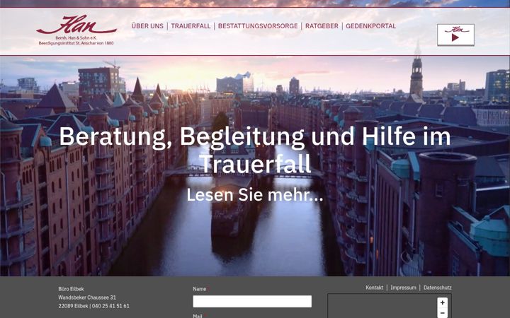 Screenshot of han-bestatter.de