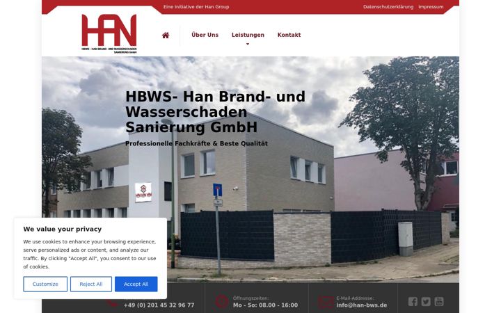 Screenshot of han-bws.de