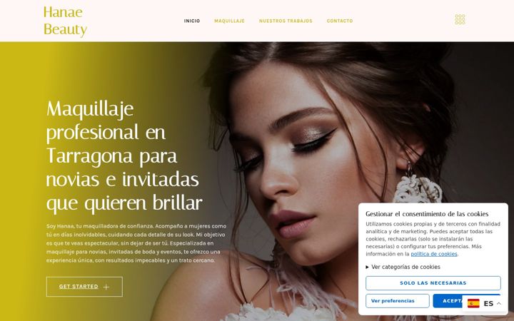 Screenshot of hanae-beauty.com