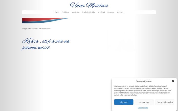 Screenshot of hanamestlova.cz