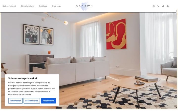 Screenshot of hanamiarte.com
