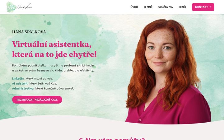Screenshot of hanaspalkova.cz