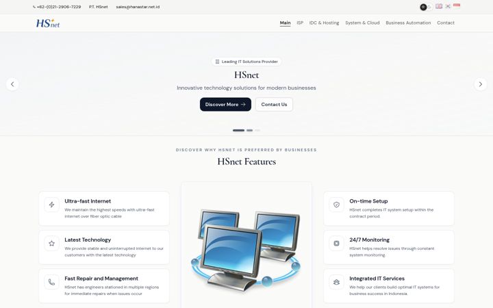 Screenshot of hanastar.net.id