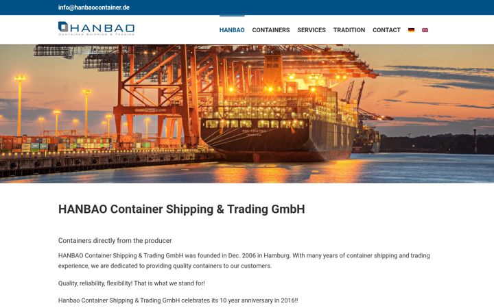 Screenshot of hanbaocontainer.de