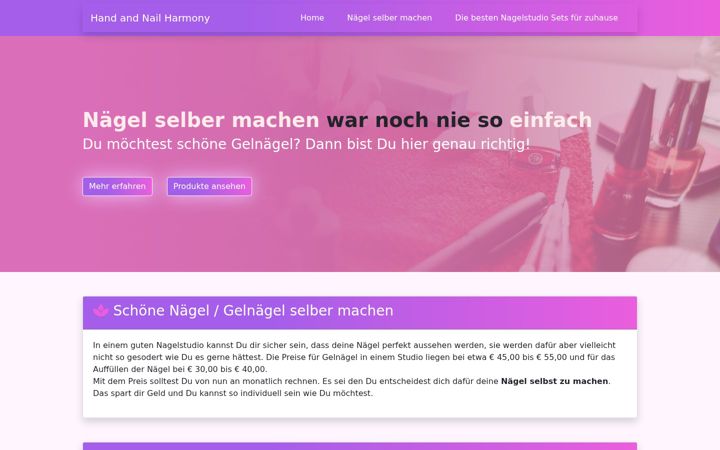 Screenshot of hand-and-nail-harmony.de