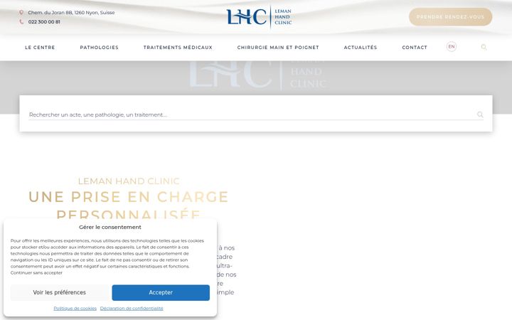 Screenshot of hand-clinic.ch