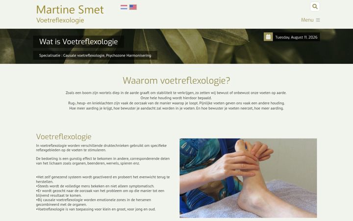 Screenshot of hand-en-voetreflexologie.be