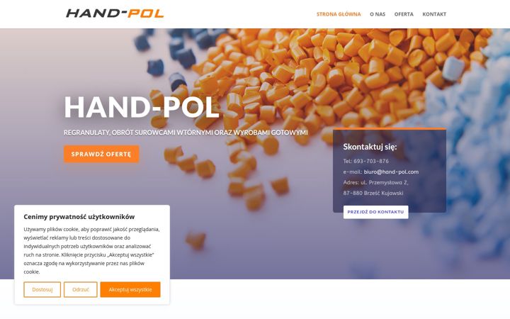 Screenshot of hand-pol.com