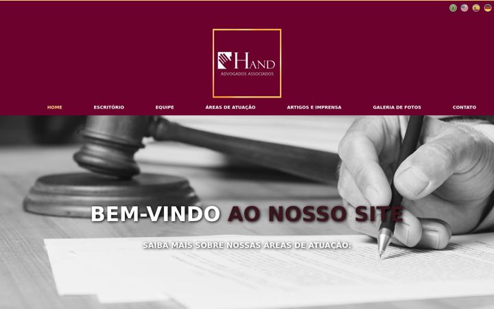 Screenshot of hand.adv.br