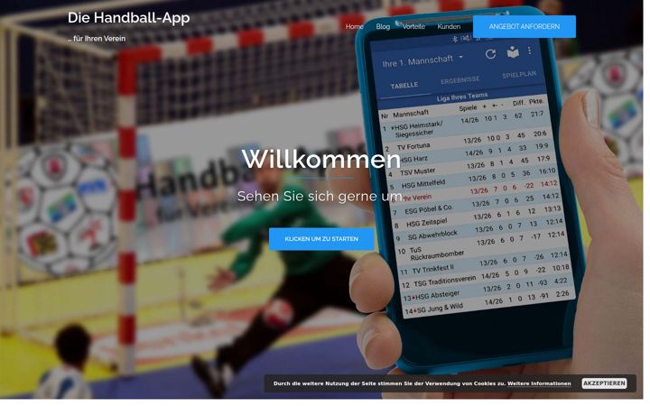 Screenshot of handball-apps.de