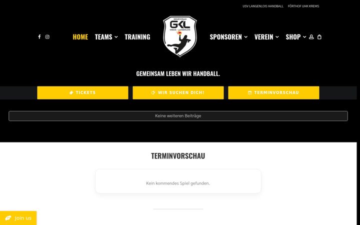 Screenshot of handball-langenlois.at