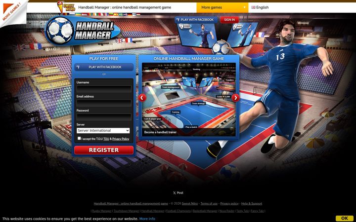 Screenshot of handball-manager.fr