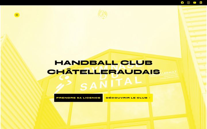 Screenshot of handballclubchatelleraudais.com