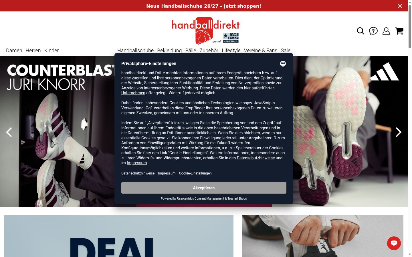 Sutikimo reklamjuostės, rodytos prieš bet kokią sąveiką, ekrano kopija
