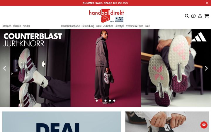 Screenshot of handballdirekt.de