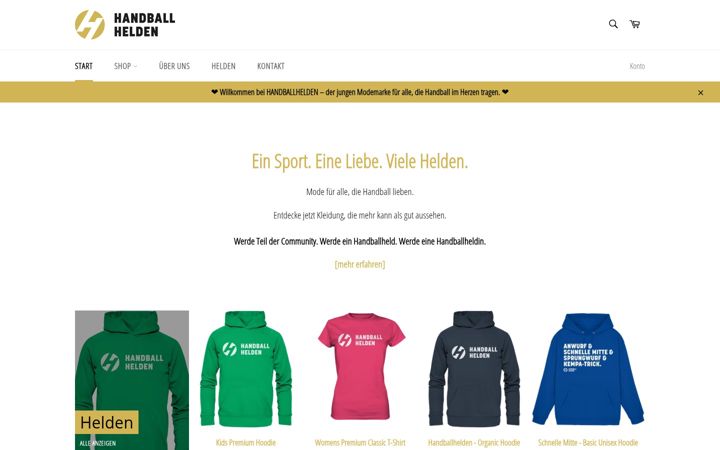 Screenshot of handballhelden.com
