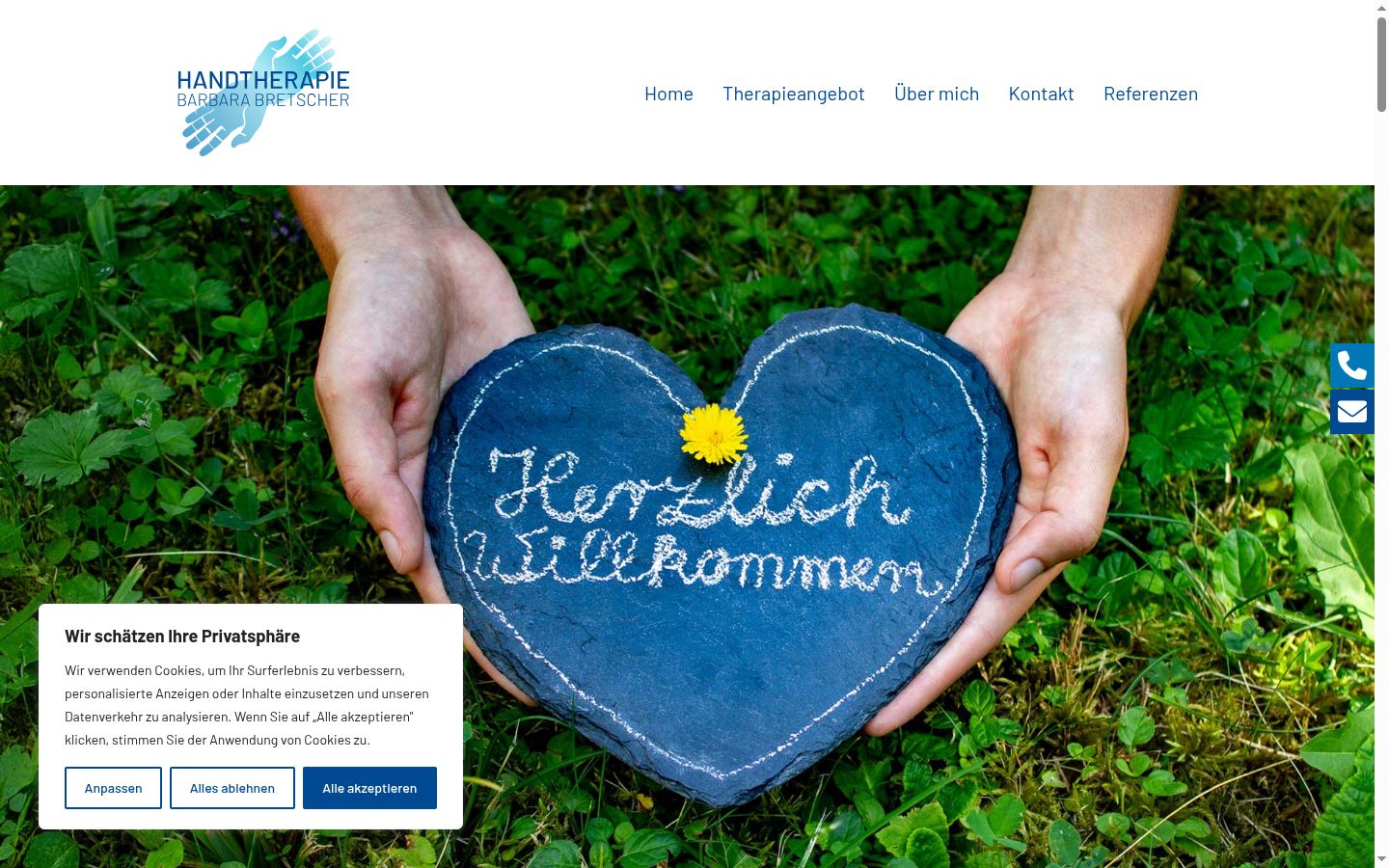 Screenshot des Einwilligungsbanners vor jeglicher Interaktion