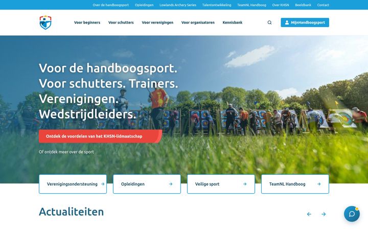 Screenshot of handboogsport.nl
